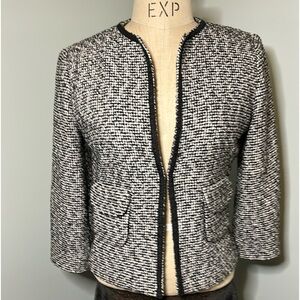 Houndstooth Blazer, 3/4 Sleeve